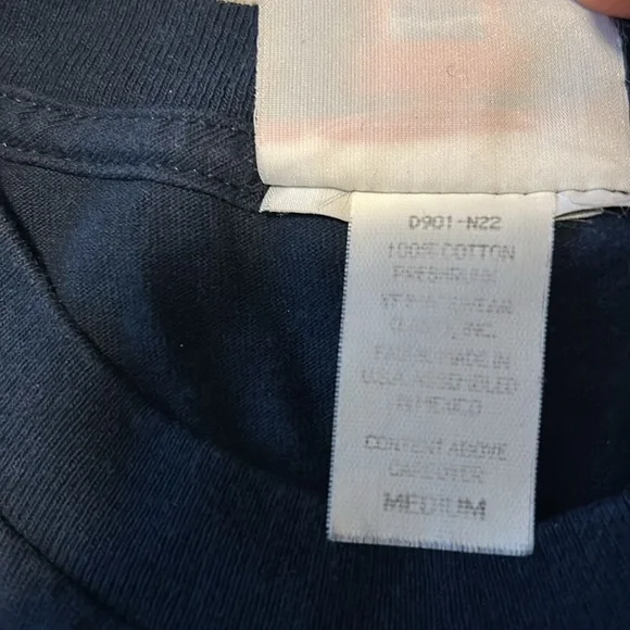 2004 Patriots AFC Championship Long sleeve Navy Blue Shirt. Y2K NFL Apparel Sz M - Picture 7 of 7